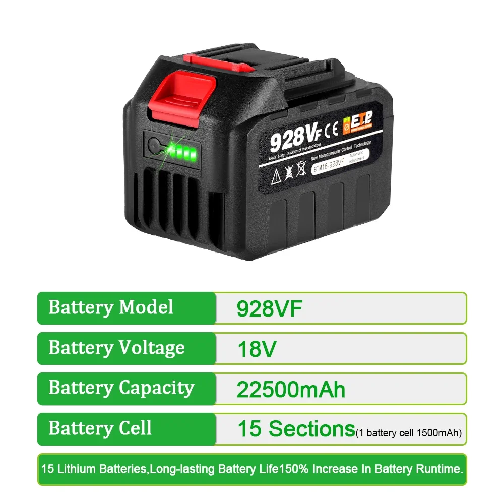 18V 388VF Battery 22500mah 150 - Power Tools Universal Battery review and price