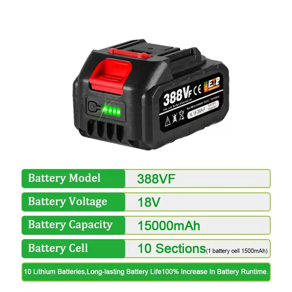 18V 388VF Battery 22500mah 150 - Power Tools Universal Battery review and price